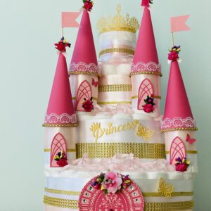 Luiertaart Kasteel - roze