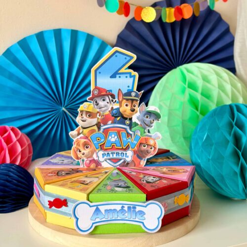 Kindertraktatie Paw Patrol – vrolijke doosjes in cirkel