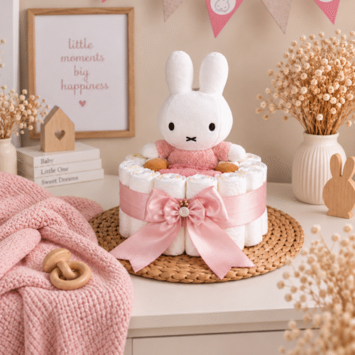 Luiertaart Romper en Nijntje Fluffy Pink
