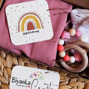 Kraamcadeau met bijtring - roze