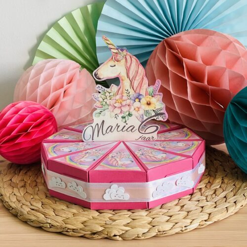 handgemaakte Eenhoorn traktatie voor feestje