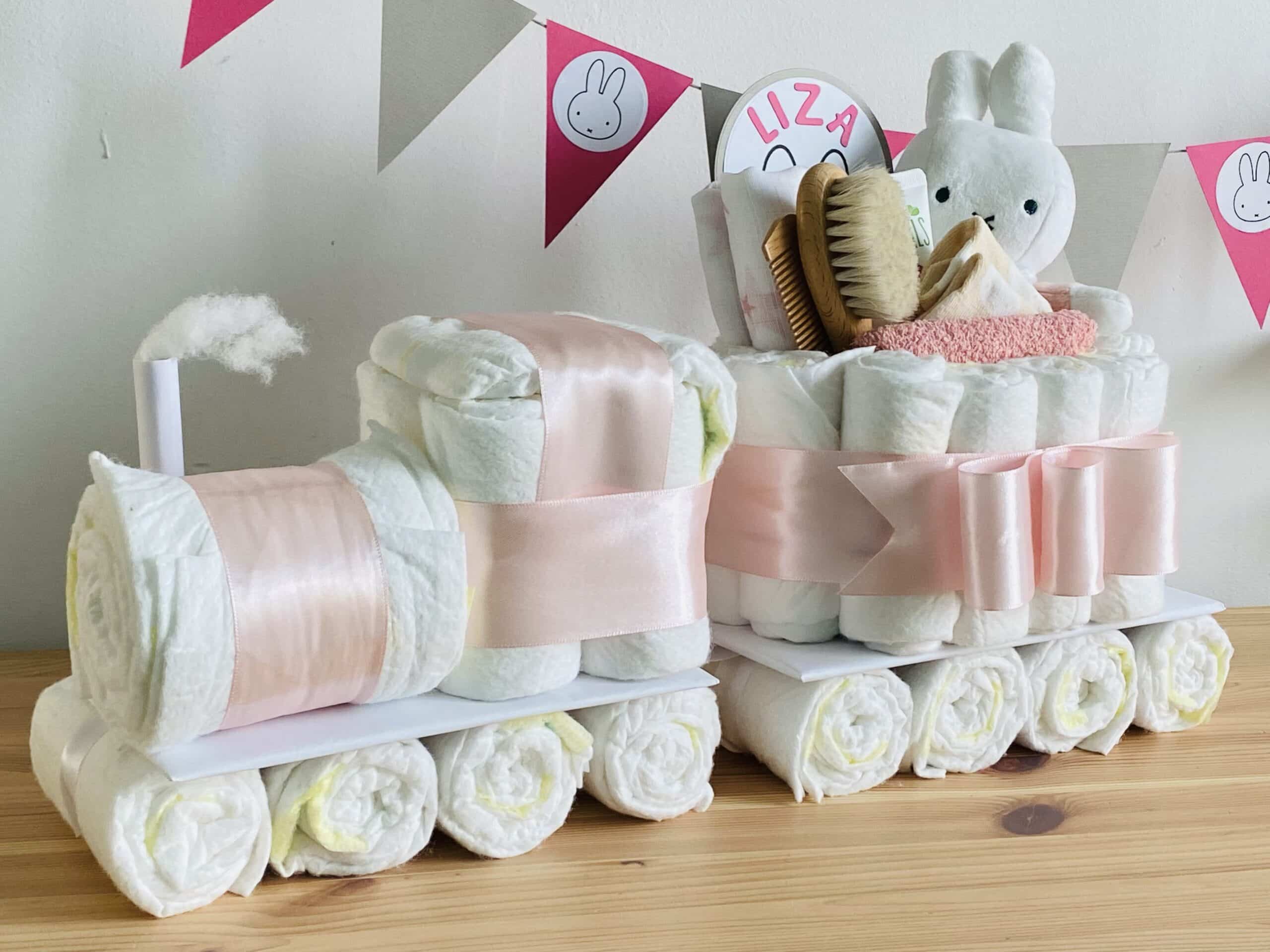 Luiertaartje Trein met Nijntje - roze Luiertaartje Trein met Nijntje - roze