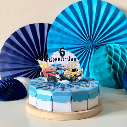 Stoere Hot Wheels traktatie voor verjaardag op school