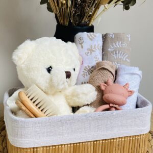Kraamcadeau met beertje – beige