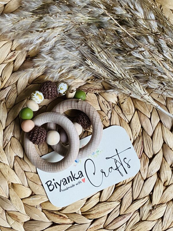 Kraamcadeau met bijtring - Bruin