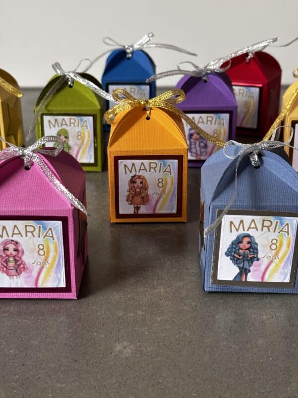 Traktatie doosjes Rainbow High